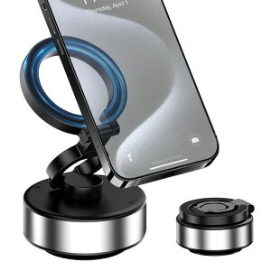 【最新アップグレード】Reviday車スマホホルダー真空吸着式強力マグネットmagsafe車載簡単取付片手操作吸盤高級車スマホスタンド磁気720°角度回転自由調整5kg耐荷重携帯電話落下防止