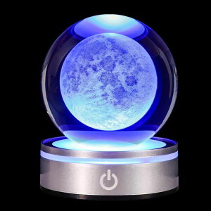 3D月の水晶球、夜ライト多色刷りの装飾的なランプ、科学天文学の宇宙趣味、ボーイフレンドの夫のための感謝祭のクリスマスのギフト、父親、子供および男の子のための涼しいギフト