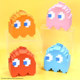【公式】パックマン シリコンフィギュアポーチ パックマン ゴースト フィギュア ポーチ 小物入れ ガジェットポーチ イヤホンポーチ マルチポーチ シリコン イヤホンケース 小物ケース カラビナ キーホルダー レッド ブルー ピンク オレンジ かわいい 可愛い