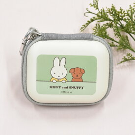 【公式】ミッフィー MIFFY and SNUFFY ガジェットポーチSS マルチポーチ マルチケース 小物ポーチ 小物入れ イヤホンケース ケーブルケース コードケース ケーブルバッグ カラビナ付き 白 ホワイト 緑 グリーン スナッフィー かわいい 可愛い キャラクター グッズ プレゼント