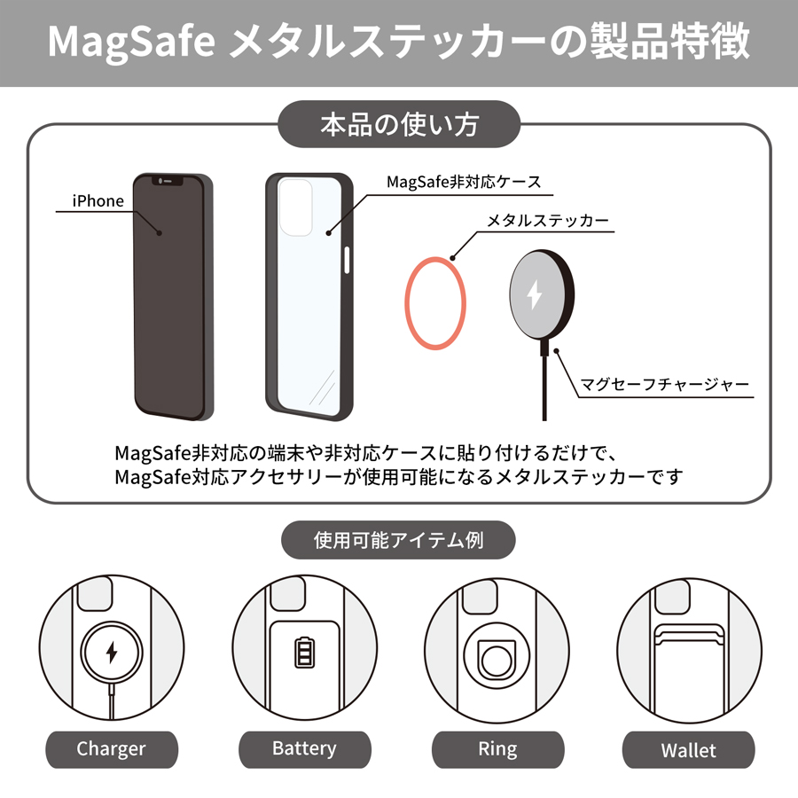 楽天市場】【公式】サンリオキャラクターズ MagSafe 対応 メタル