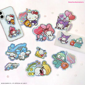 【ポイント10倍】【公式】サンリオキャラクターズ モバイルステッカー ハローキティ サンリオ シール ステッカー スマホアクセサリ マイメロディ クロミ シナモロール シナモン ポチャッコ ハンギョドン レッド ホワイト ピンク パープル ブルー イエロー グリーン 耐水