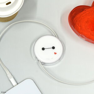 【公式】ディズニーキャラクター / PD60W 対応 USB2.0 リール式 Type-C ケーブル ベイマックス タイプC ケーブル typec コード USB-C usbc コンパクト ケーブル収納 持ち運び 急速充電 スマホ充電 モバ