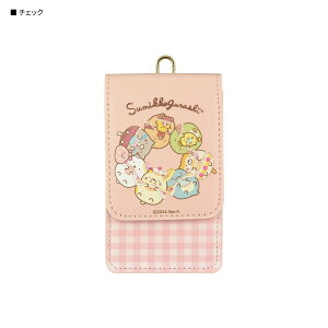 【公式】すみっコぐらし キッズフォンスマホポーチ スマートフォンポーチ スマホポーチ しろくま ぺんぎん とんかつ とかげ ねこ えびふらいのしっぽ たぴおか ふろしき ブルー ピンク キ