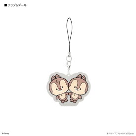 【公式】ディズニーキャラクター ／ モバイルアクリルストラップ Lサイズ ミッキー ディズニー Disney アクリルストラップ アクリルキーホルダー アクリルチャーム ミッキーマウス ドナルドダック チップ＆デール くまのプーさん ブラック ホワイト ブラウン イエロー クリア