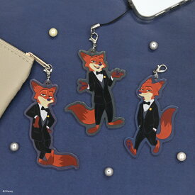 【公式】2026年2月上旬発売予定　ディズニーキャラクター ／ モバイルアクリルストラップ Lサイズ ズートピア ズートピア2 ニック ニックワイルド ディズニー Disney アクリルストラップ アクリルキーホルダー アクリルチャーム アクキー スーツ タキシード ビッグ BIG