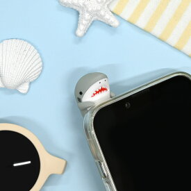 【公式】JAWS ひょっとも ジョーズ サメ 鮫 ホオジロザメ スマホマスコット マスコット フィギュア 人形 スマートフォン スマホ パソコン PC タブレット iPhone Android 粘着 可愛い かわいい 小物 グッズ プレゼント ギフト グレー USJ ユニバーサル