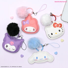 【公式】サンリオキャラクターズ モバイル PU レザーストラップ サンリオ スマホストラップ 携帯ストラップ キーホルダー チャーム ストラップ ファー付き スマホアクセサリ モバイル アイテム ハローキティ マイメロディ クロミ シナモロール 白 ピンク 黒 水色 かわいい