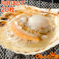 送料無料 ホタテ ほたて 特大 片貝ほたて 20枚 10枚×2袋 10〜11cmの特大サイズ！北海道産のほたて貝 殻…
