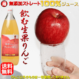 無添加 青森 りんごジュース 送料無料 1L×6本 100% 加納農園りんごジュース 酸化防止剤 不使用 アップルジュース 無添加 無着色 りんごジュース ストレート 無添加 青森リンゴジュース 青森りんごジュース 飲む生果りんご さんふじジュース サンふじ