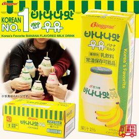 ビングレ「バナナミルク」　200ml×24本入　Binggrae　バナナウユ　韓国グルメ　常温保存可能　韓国ソウルフード　韓国ドリンク　韓国スイーツ