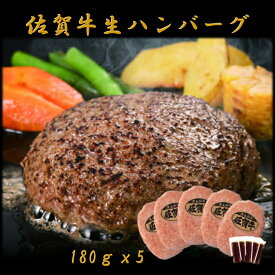 ヒサダヤ　佐賀牛　生ハンバーグ（冷凍）180gx5　黒毛和牛　ギフト　贈答用　内祝い