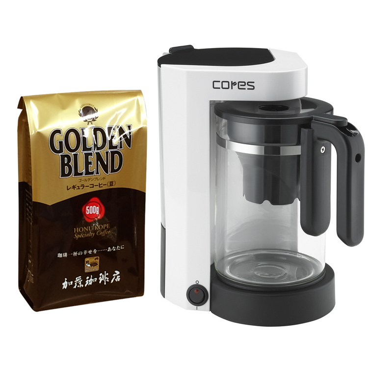 (G500)5カップコーヒーメーカー付福袋C301WH/cores(コレス)/珈琲豆/グルメコーヒー豆専門加藤珈琲店
