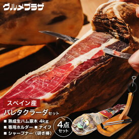 生ハム パレタクラーダ骨付約4Kgホルダーセット お得 お買い得 生ハム原木 スペイン産 熟成 熟成生ハム 生ハム生活 ギフト ギフトセット おつまみ ホルダー付き 業務用 セット 誕生日 パーティ 地域限定送料無料 お得 お買い得