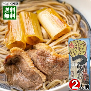 鴨だしで食べる山形のつけそば 2人前 乾麺・鴨だしつゆ付き 鴨南蛮そば 蕎麦 鴨せいろ 干しそば 昭和製麺【メール便送料無料】
