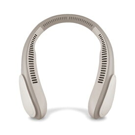 ドウシシャ 大風量 ネックファン 2電源対応(充電式・USBケーブル) 充電時間5時間 風量3段階 DC グレージュ 送料無料