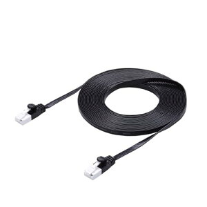 �G���R�� LAN�P�[�u�� CAT6A 5m �c�����܂�Ȃ� �ܐ܂�h�~�R�l�N�^ �X�[�p�[�t���b�g �u���b�N ECLD-GFATBK50 ��������