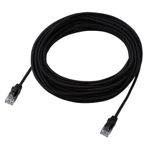 �G���R�� LAN�P�[�u�� CAT6A 10m �ܐ܂�h�~ ���b�V���P�[�u�� �u���b�N ECLD-GPAM/BK100 ��������