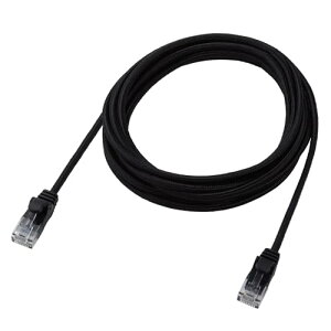 �G���R�� LAN�P�[�u�� CAT6A 3m �ܐ܂�h�~ ���b�V���P�[�u�� �u���b�N ECLD-GPAM/BK30 ��������