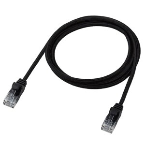 �G���R�� LAN�P�[�u�� CAT6A 1m �ܐ܂�h�~ ���b�V���P�[�u�� �u���b�N ECLD-GPAM/BK10 ��������