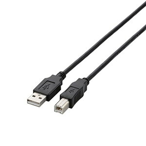 �G���R�� USB�P�[�u�� �yB�z USB2.0 (USB A �I�X to USB B �I�X) 3m �u���b�N U2C-BN30BK ��������
