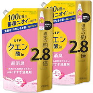 レノア クエン酸in 超消臭 すすぎ消臭剤 クリアフローラル 詰め替え 1080mL ×2個【まとめ買い】 送料無料