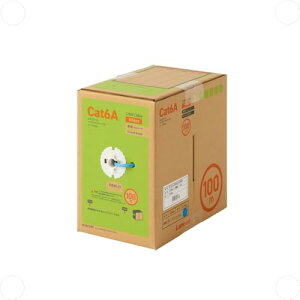 �G���R�� LAN�P�[�u�� CAT6A EU RoHS�w�ߏ��� �R�l�N�^���� �P�� �����b�N�X 100m �u���[ ECLD-GPALB10 ��������
