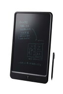 エレコム 電子メモパッド 電子メモ帳 12インチ ロック機能付き ワンタッチ消去 電池交換可能 単語帳 筆談…
