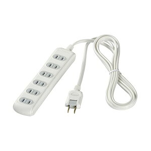 �o�b�t�@���[ BUFFALO 2�s�����d���^�b�v 6���^�C�v �V���b�^�[�t 2m �z���C�g BSTAPSH2620WH ��������