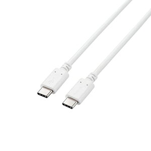 �G���R�� USB-C & USB-C �P�[�u�� 100W USB PD�Ή� 2m �z���C�g �yiPhone 16 �V���[�Y �Ή����؍ρz ��������