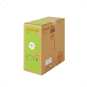 �G���R�� LAN�P�[�u�� CAT6A�Ή� ���� �R�l�N�^���� RoHS�w�ߏ��� �P�� �����b�N�X 300m �z���C�g LD-GPAL/W ��������