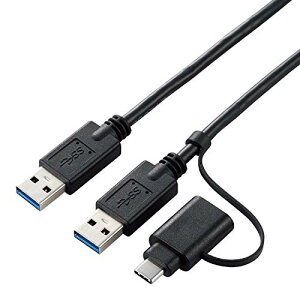 �G���R�� �f�[�^�ڍs�P�[�u�� [ Windows Mac�Ή� ] USB3.0 Type-C�A�_�v�^�t�� 1.5m �u���b�N UC-TV ��������