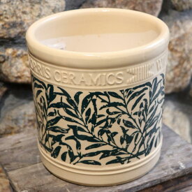 ウイリアムモリス William Morris リーフシリンダー Sサイズ グリーン 陶器鉢 植木鉢