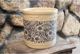 ウイリアムモリス William Morris フローラルシリンダー Sサイズ ブルー 陶器鉢 植木鉢 お洒落 焼鉢 寄せ植え
