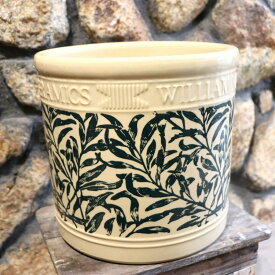 ウイリアムモリス William Morris リーフシリンダー Lサイズ グリーン 陶器鉢 植木鉢
