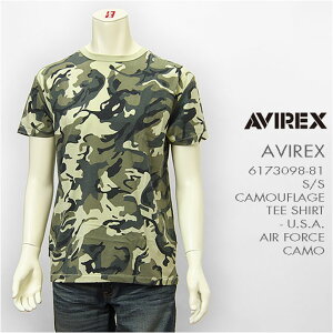 Avirex �A�r���b�N�X ���� �N���[�l�b�N �J���t���[�W��T�V���c AVIREX S/S CREW NECK CAMOUFLAGE TEE U.S.A. AIR FORCE CAMO 6173098-17