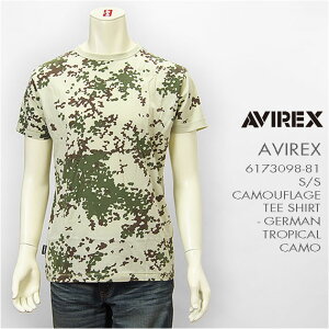 Avirex �A�r���b�N�X ���� �N���[�l�b�N �J���t���[�W��T�V���c AVIREX S/S CREW NECK CAMOUFLAGE TEE GERMAN TROPICAL CAMO 6173098-51