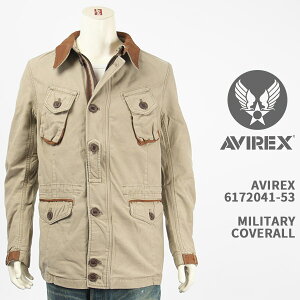 Avirex ArbNX ~^[ Jo[I[ AVIREX MILITARY COVERALL 6172041-53yKi/AE^[/tB[hWPbg/~^[z