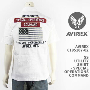 Avirex �A�r���b�N�X ���[�e�B���e�B�[�V���c AVIREX SS UTILITY SHIRT SPECIAL OPERATIONS COMMAND 6195107-02�y�������K�i�E�����E�~���^���[�E�h�J�E���������z