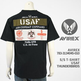 Avirex アビレックス Tシャツ アメリカ空軍 サンダーバーズ AVIREX SS T-SHIRT USAF THUNDERBIRDS 783-3134045-010【国内正規品/アヴィレックス/ミリタリー/半袖】