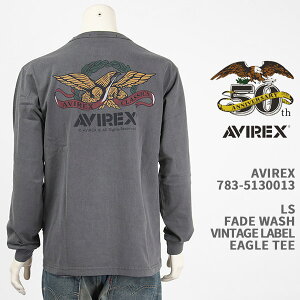 Avirex ArbNX TVc Be[WxC[O tFChEHbV AVIREX LS FADE WASH VINTAGE LABEL EAGLE TEE 783-5130013-410yKi/7835130013/T/50NLO/50thz