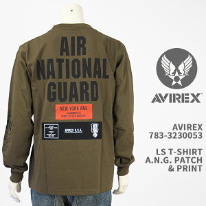 Avirex ArbNX pb`vg  TVc GA[ iVi K[h AVIREX AIR NATIONAL GUARD PATCH & PRINT LS T-SHIRT 783-3230053-310yKi/N[lbN/Tz