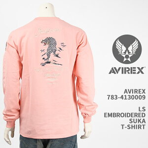 Avirex ArbNX  hJ XJ TVc AVIREX LS EMBROIDERED SUKA T-SHIRT 783-4130009-090yKi//N[lbN/Tz