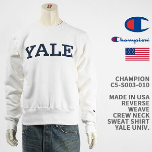 Champion `sI ChCUSA o[XEB[u XEFbg CF[iG[jw CHAMPION MADE IN USA REVERSE WEAVE CREW NECK SWEAT SHIRT YALE UNIVERSITY C5-S003-010 yKi/č/g[i[/A