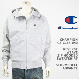 Champion �`�����s�I�� �X�E�F�b�g�p�[�J�[ �t���W�b�v ���o�[�X�E�B�[�u �X�g�[���V�F�� �A�h�o���X CHAMPION REVERSE WEAVE STORMSHELL ADVANCE ZIP HOODED SWEAT SHIRT C3-C114-040�y�������K�i/���N��/�W�b�v�A�b