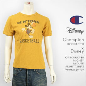 【送料無料・国内正規品】Champion x Disney チャンピオン ミッキーマウス 半袖 プリントTシャツ Champion ROCHESTER T-SHIRT MICKEY MOUSE C9-H305-748【smtb-tk】