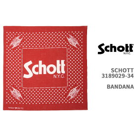 Schott ショット バンダナ ポルカドット SCHOTT BANDANA POLKA DOTS 3189029-34【国内正規品/ロゴ/クリックポスト対応可】