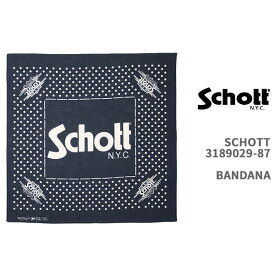 Schott ショット バンダナ ポルカドット SCHOTT BANDANA POLKA DOTS 3189029-87【国内正規品/ロゴ/クリックポスト対応可】