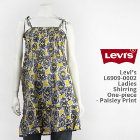 【国内正規品】Levi's リーバイス レディース シャーリング ワンピース ペイズリー Levi's Women's Tops One-piece L6909-0002【ノースリーブ・送料無料】