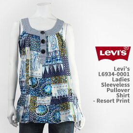 【国内正規品】Levi's リーバイス レディース スリーブレス プルオーバー シャツ リゾートプリント Levi's Women's Tops Pullover Shirt L6934-0001【ノースリーブ・送料無料】